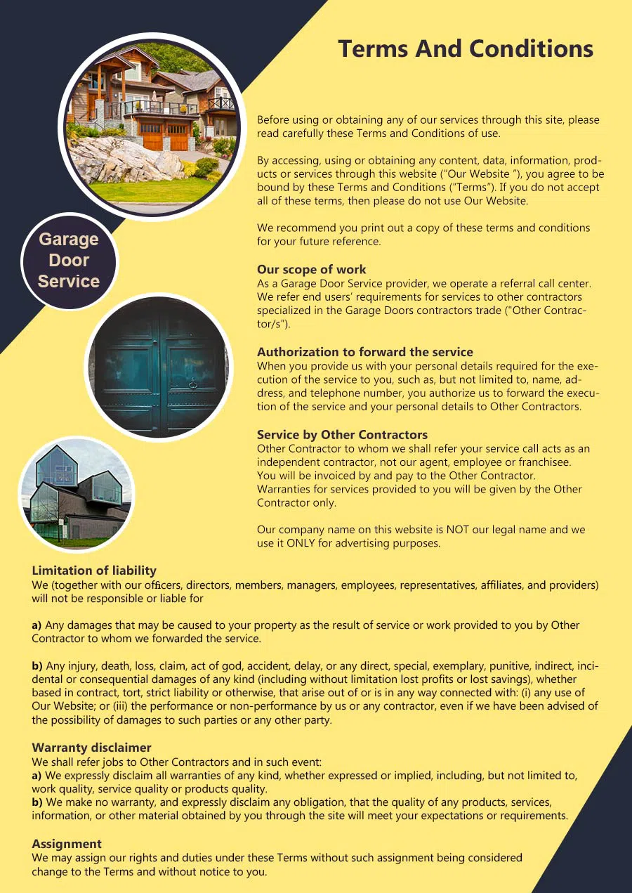 Elite Garage Door Service Cicero, IL 708-581-6128 - terms6